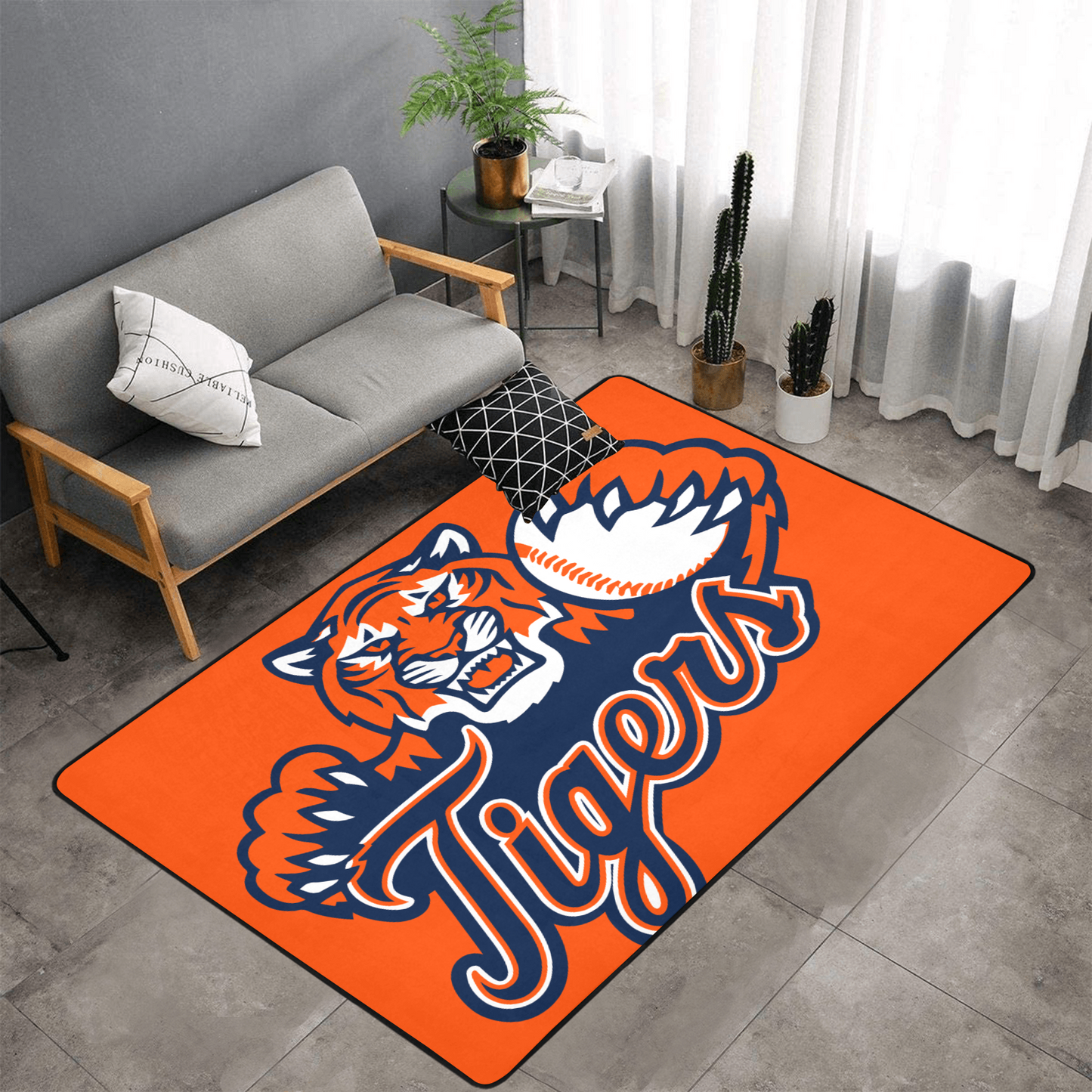 PERSONALISED DETROIT TIGERS MLB TEAM RUG GIFT FOR HIM