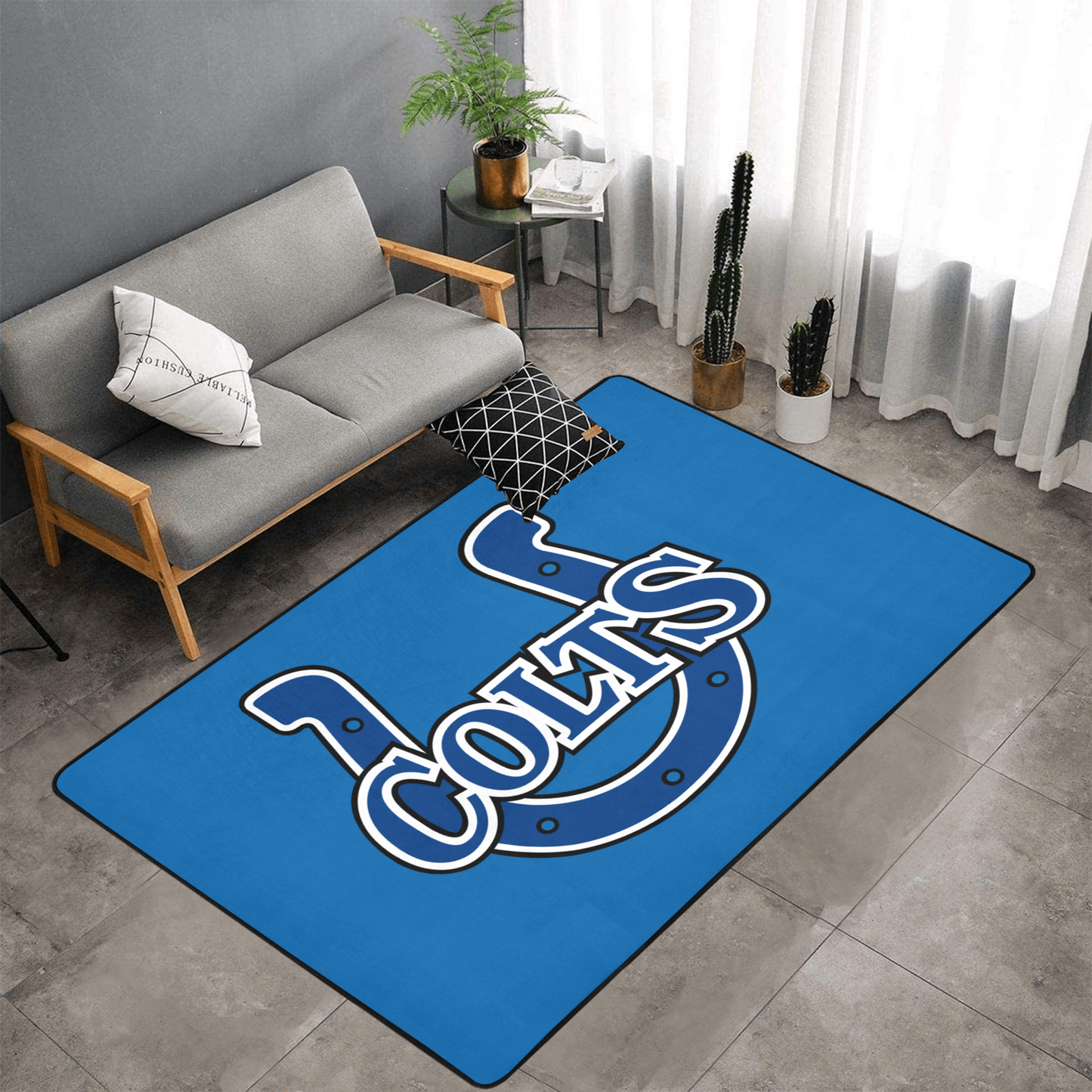 PERSONALISED INDIANAPOLIS COLTS NFL TEAM RUG GIFT FOR HIM