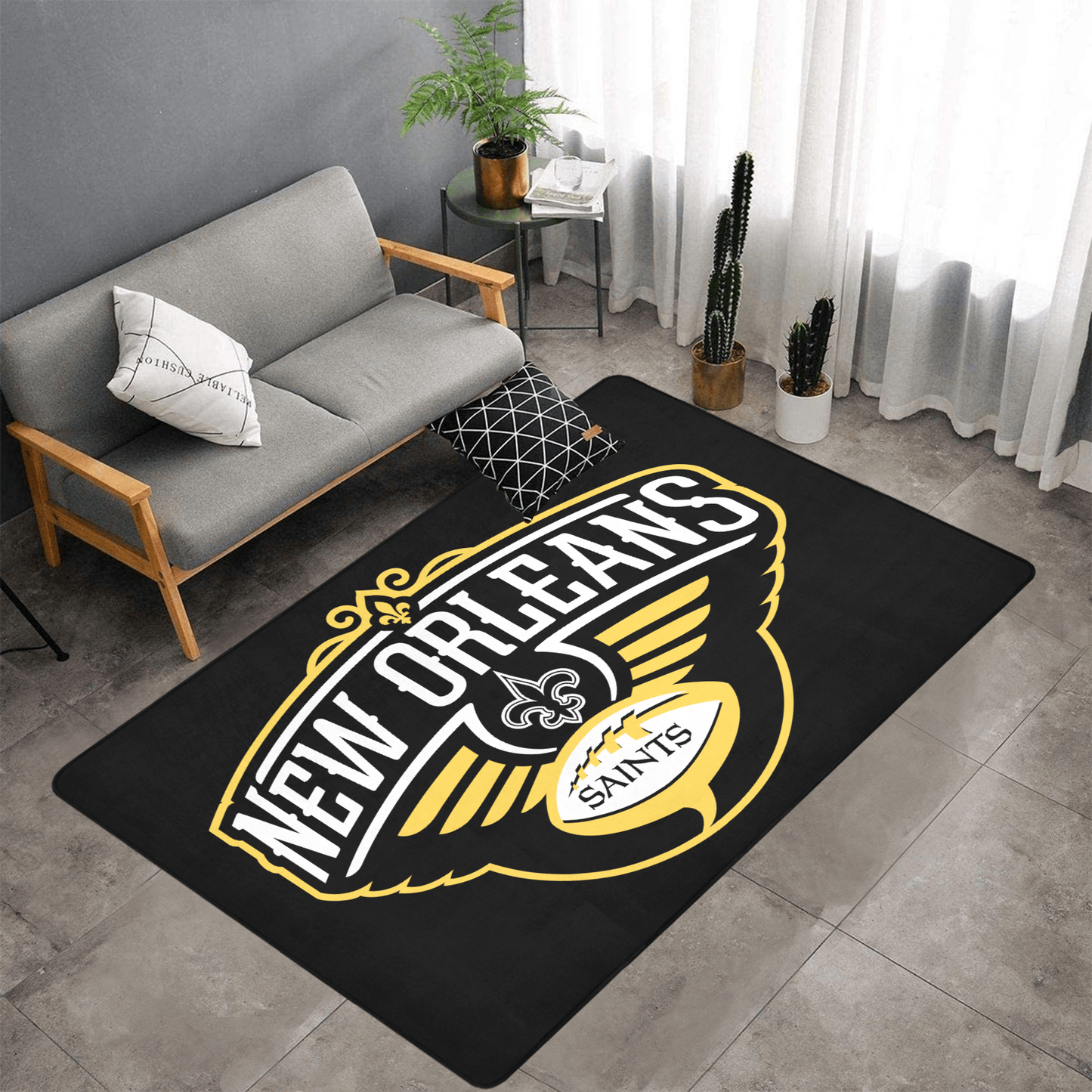 PERSONALISED NEW ORLEANS NFL TEAM RUG GIFT FOR HIM