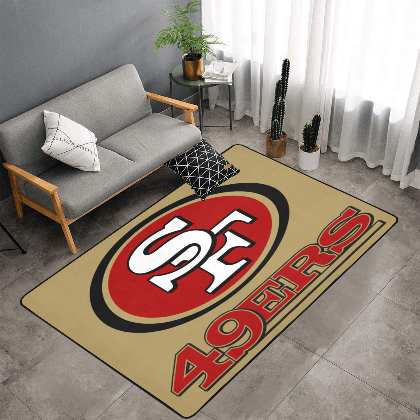 PERSONALISED SAN FRANCISCO 4NFL TEAM RUG GIFT FOR HIM ERS
