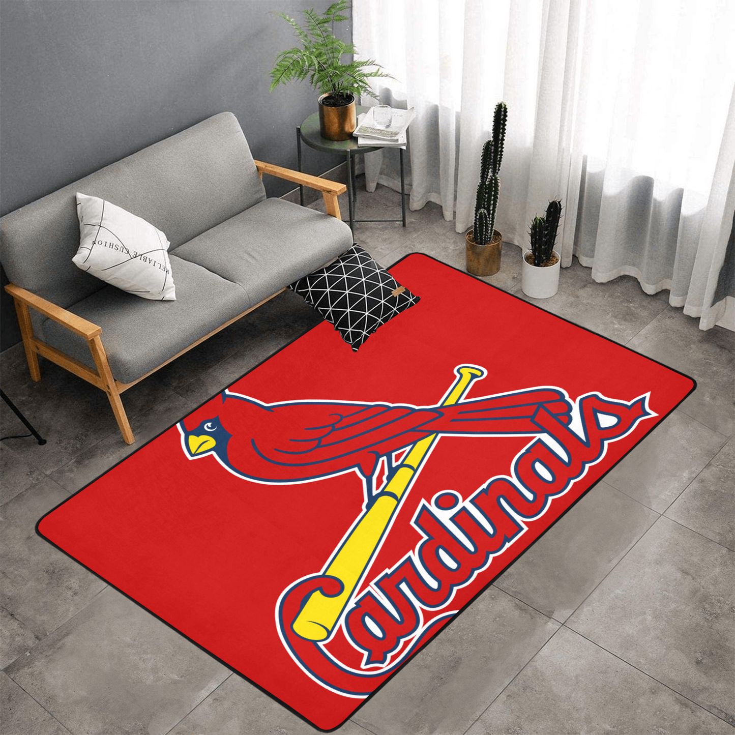 PERSONALISED ST LOUIS CARDINALS MLB TEAM RUG GIFT FOR HIM