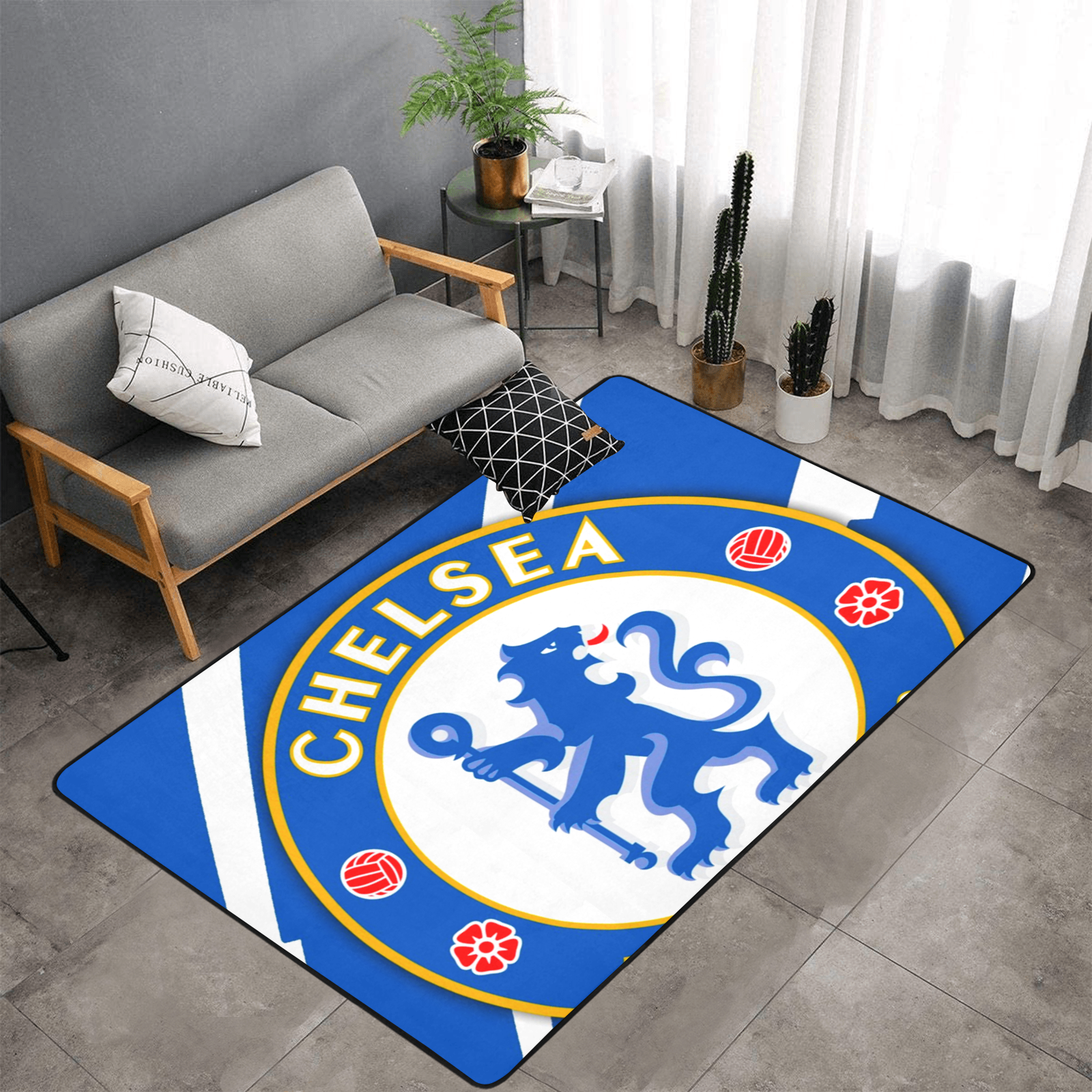 PERSONALISED CHELSEA FC TEAM RUG GIFT FOR HIM 