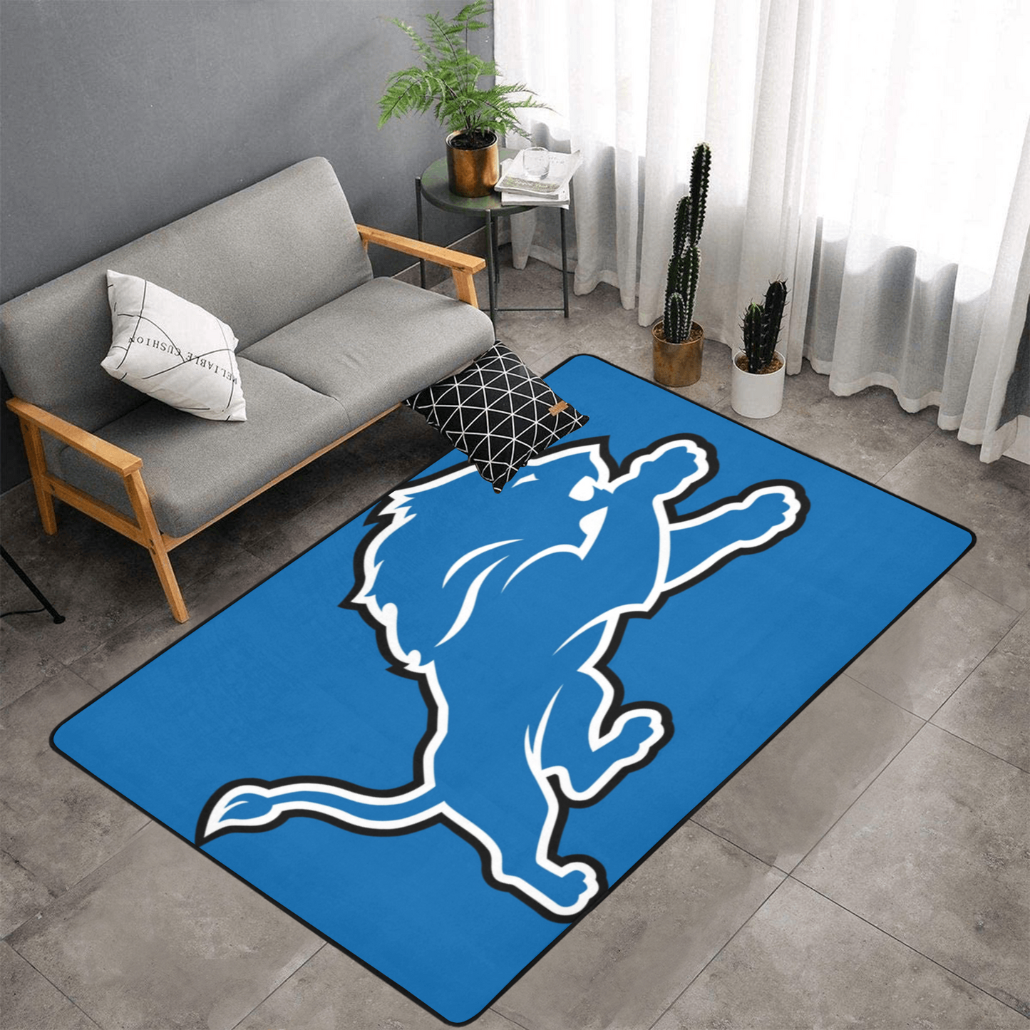PERSONALISED DETROIT LIONS NFL TEAM RUG GIFT FOR HIM 
