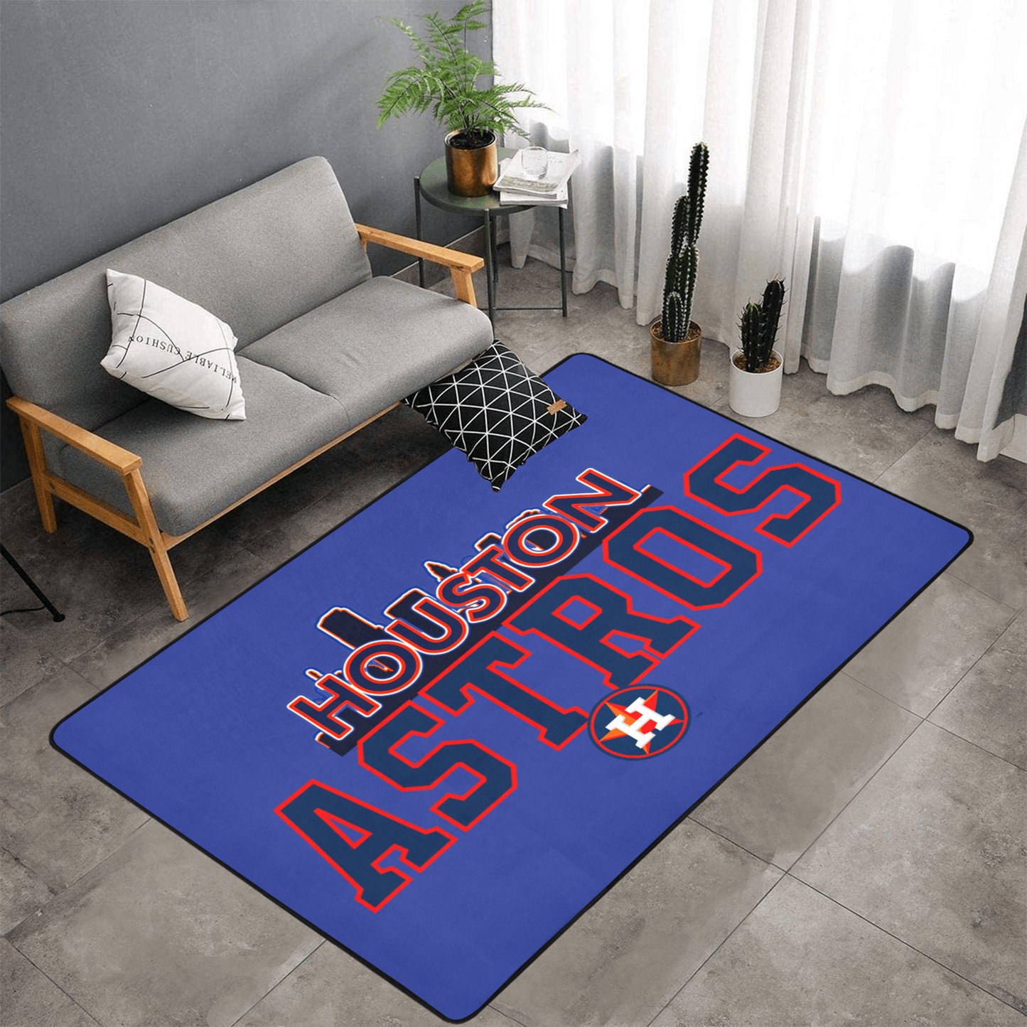 PERSONALISED HOUSTON ASTROS MLB TEAM RUG GIFT FOR HIM 