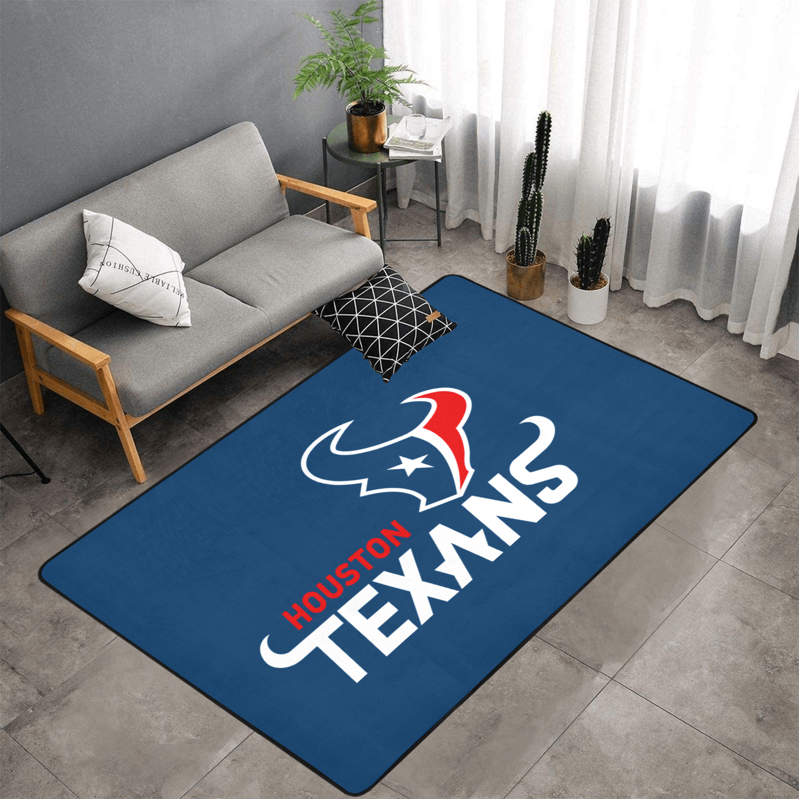 PERSONALISED HOUSTON TEXANS NFL TEAM RUG GIFT FOR HIM 