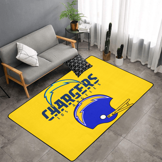 PERSONALISED LOS ANGELES CHARGERS NFL TEAM RUG GIFT FOR HIM 