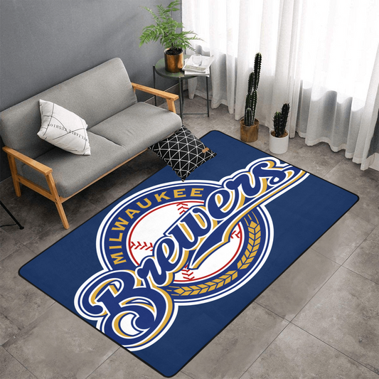 PERSONALISED MILWAUKEE BREWERS MLB TEAM RUG GIFT FOR HIM 