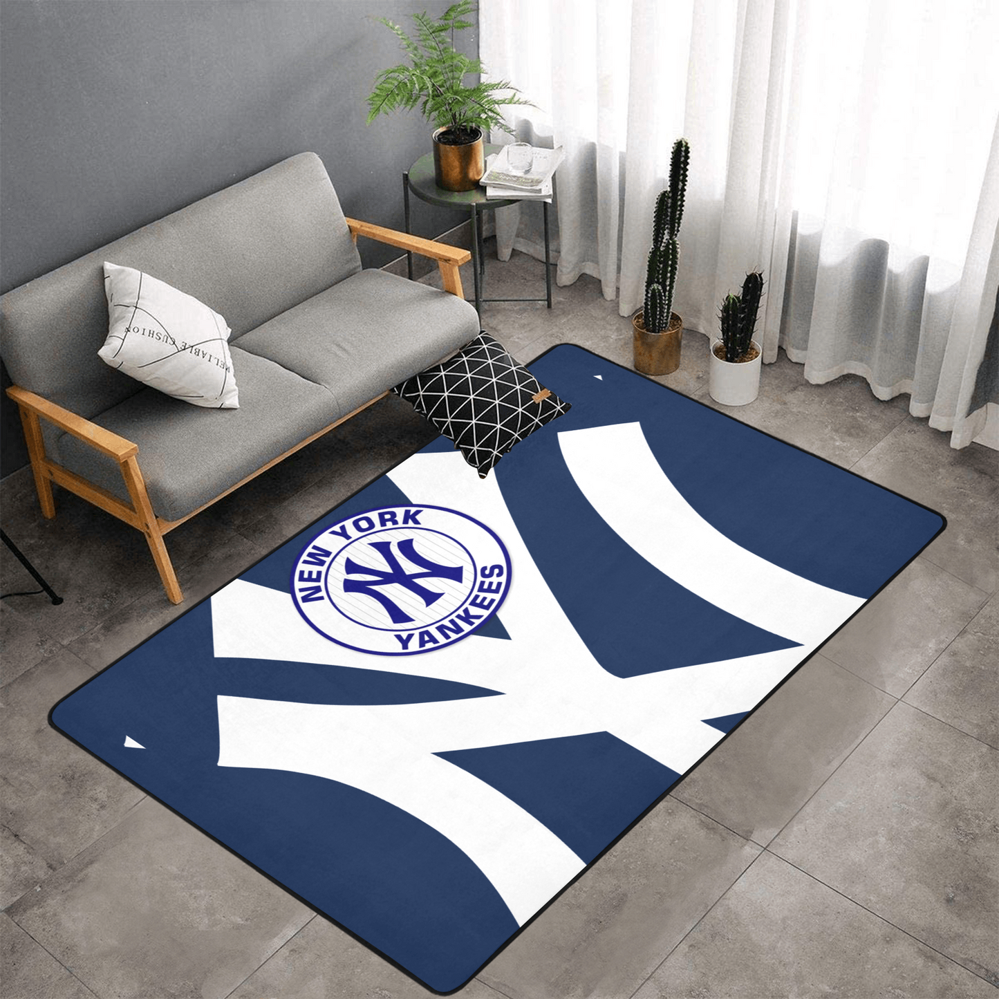 PERSONALISED NEW YORK YANKEES MLB TEAM RUG GIFT FOR HIM 