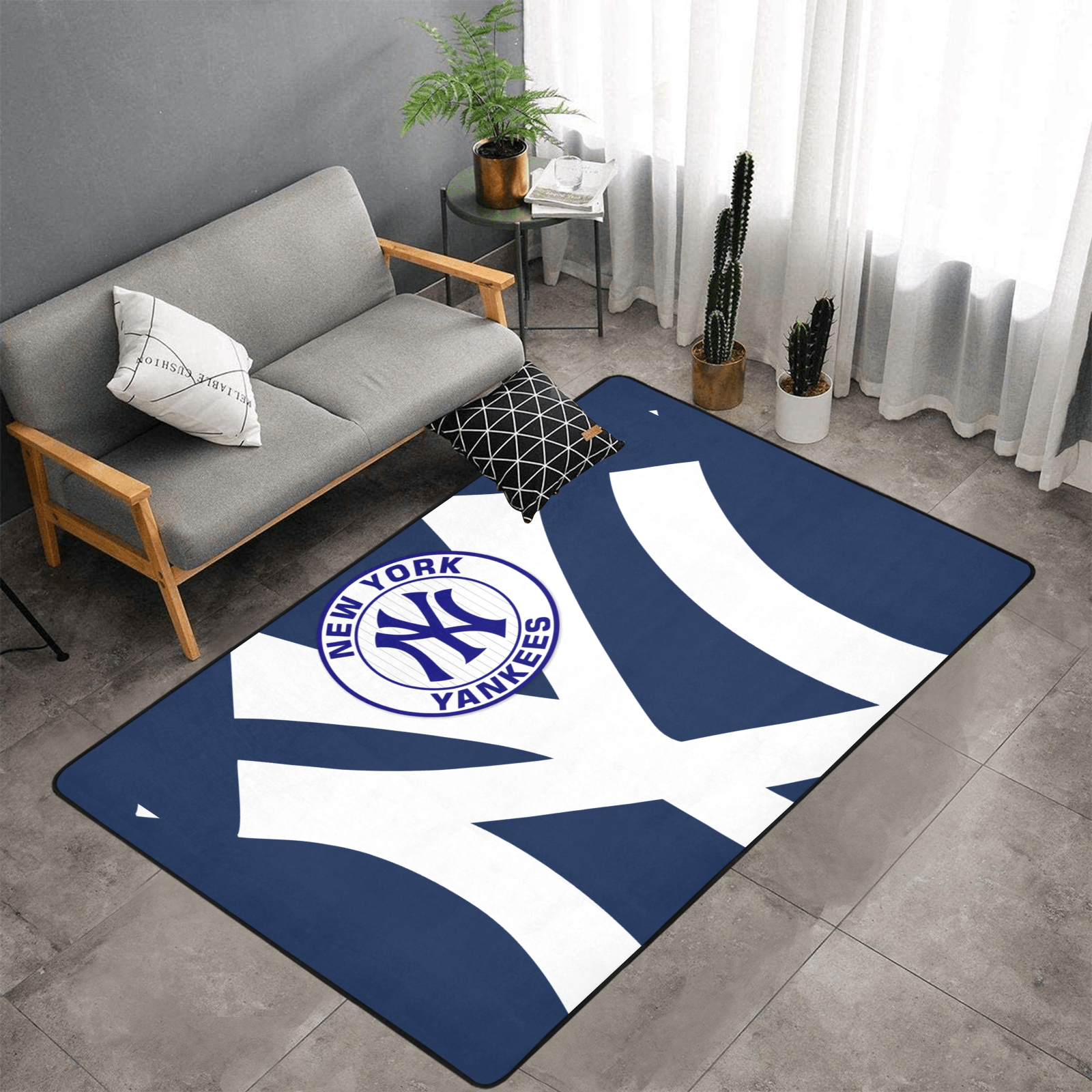 PERSONALISED NEW YORK YANKEES MLB TEAM RUG GIFT FOR HIM 