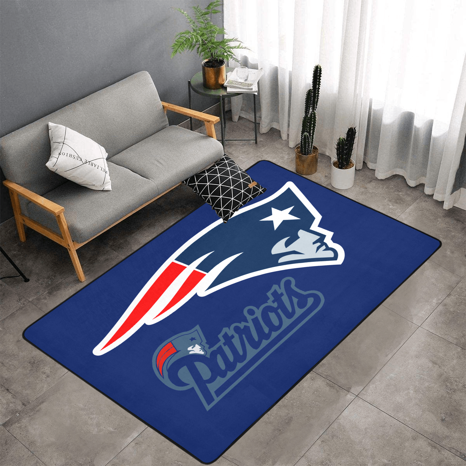 PERSONALISED NEW ENGLAND PATRIOTS NFL TEAM RUG GIFT FOR HIM 