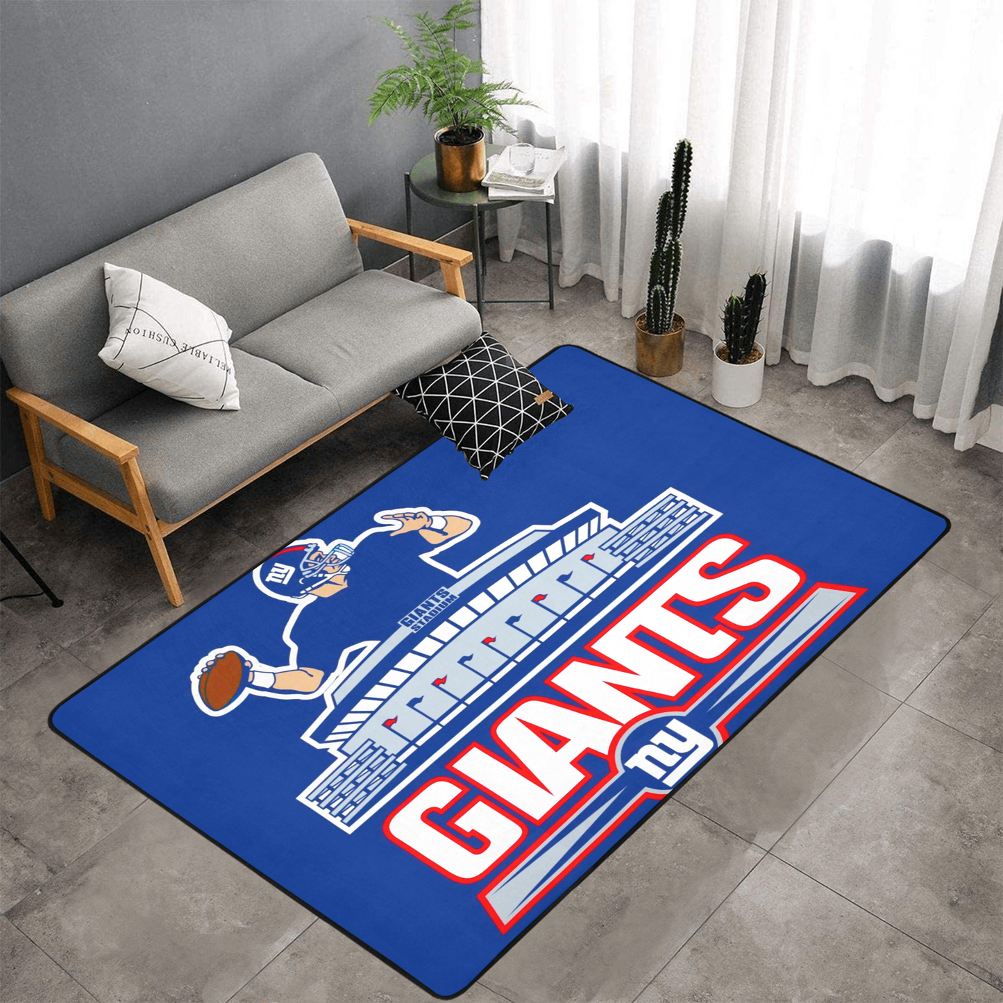 PERSONALISED NEW YORK GIANTS NFL TEAM RUG GIFT FOR HIM 