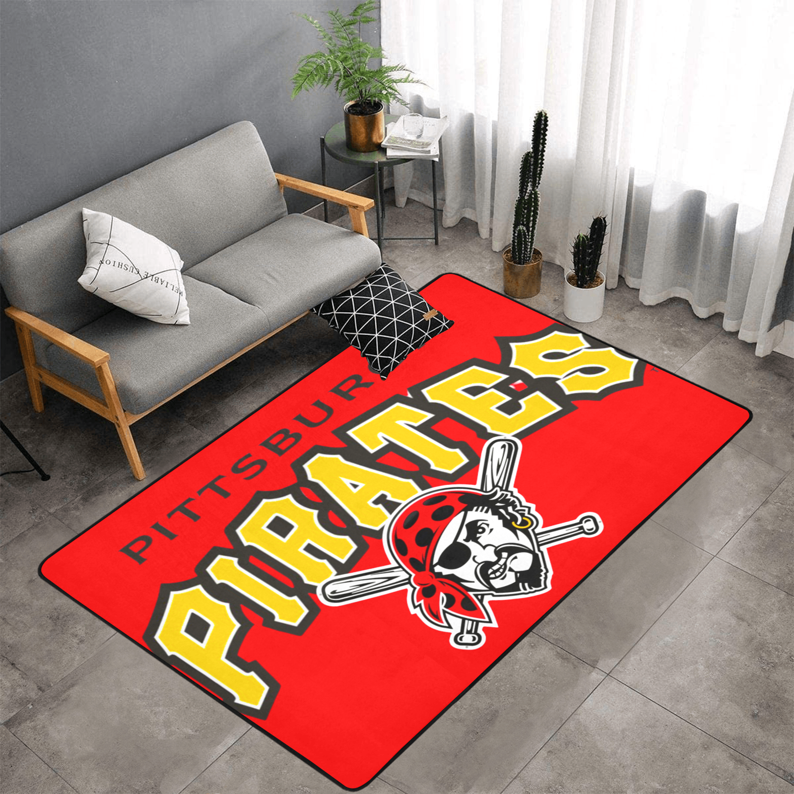 PERSONALISED PITTSBURGH PIRATES MLB TEAM RUG GIFT FOR HIM 