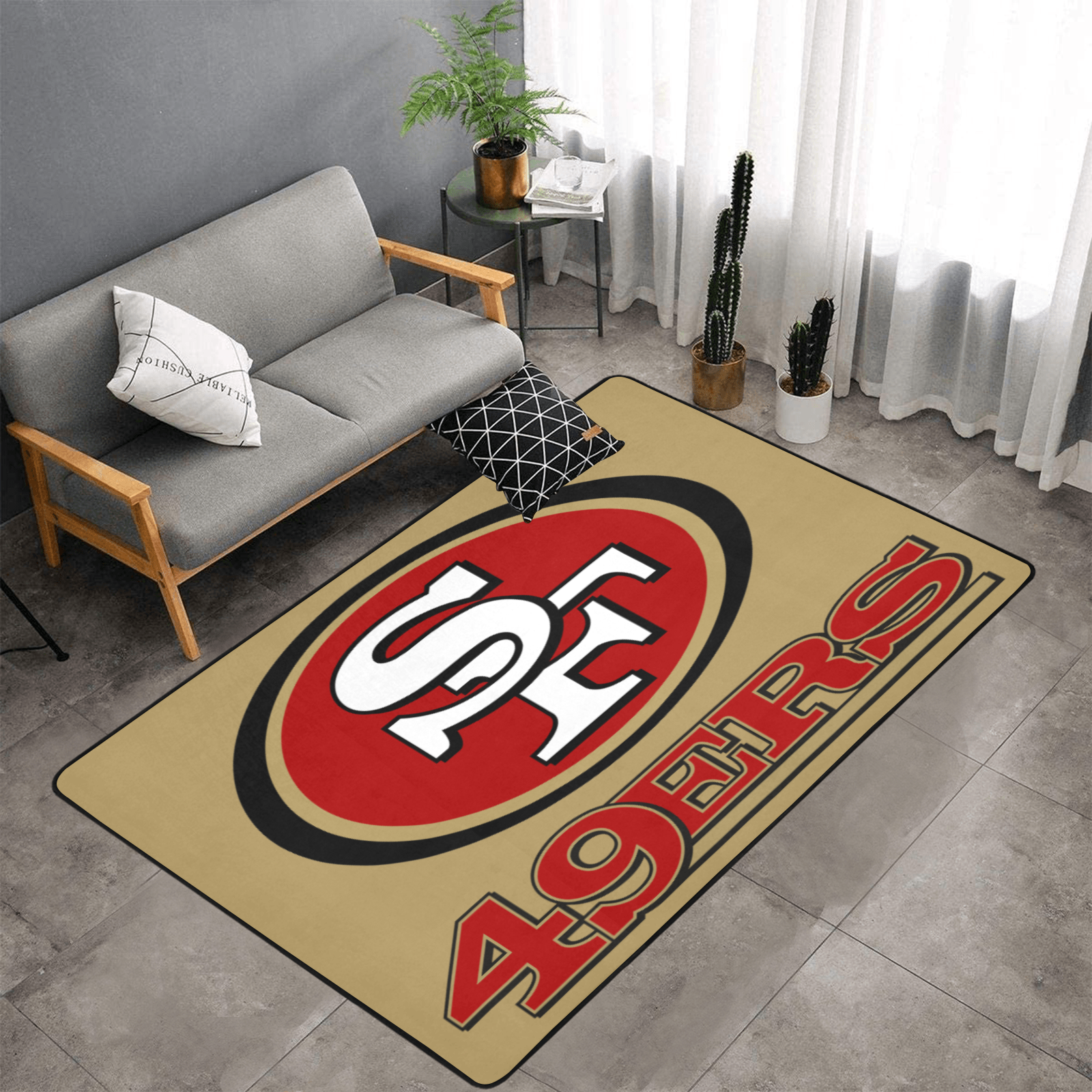 PERSONALISED SAN FRANCISCO 4NFL TEAM RUG GIFT FOR HIM ERS