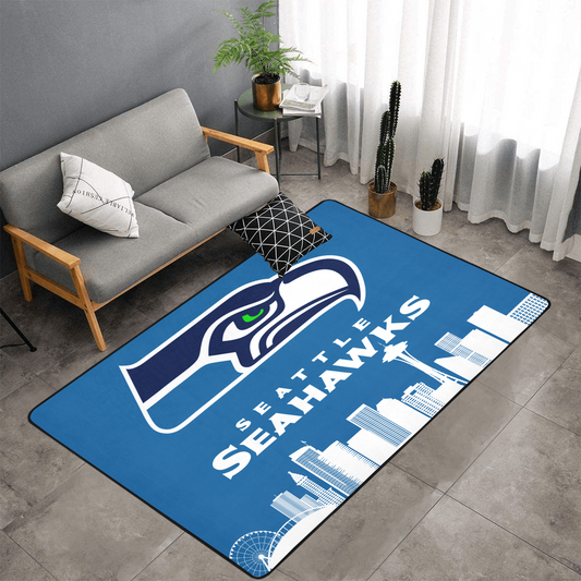 PERSONALISED SEATTLE SEAHAWKS NFL TEAM RUG GIFT FOR HIM 
