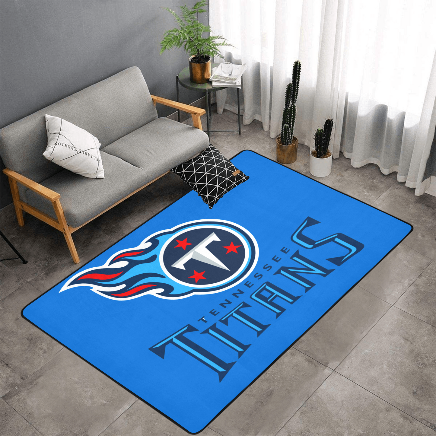 PERSONALISED TENNESSEE TITANS NFL TEAM RUG GIFT FOR HIM 