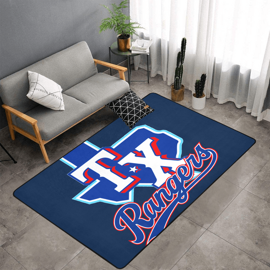 PERSONALISED TEXAS RANGERS MLB TEAM RUG GIFT FOR HIM 