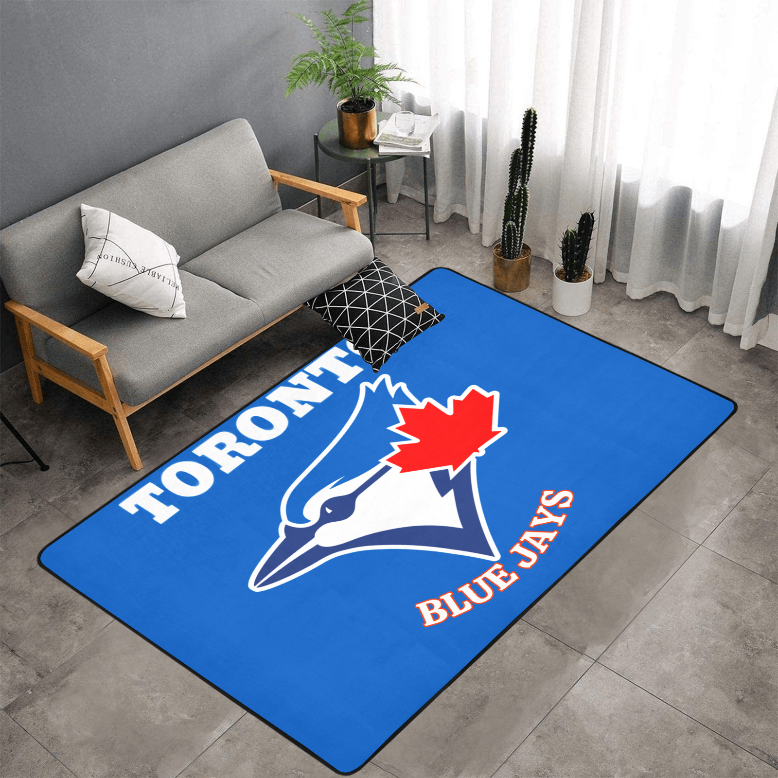 PERSONALISED TORONTO BLUE JAYS MLB TEAM RUG GIFT FOR HIM 