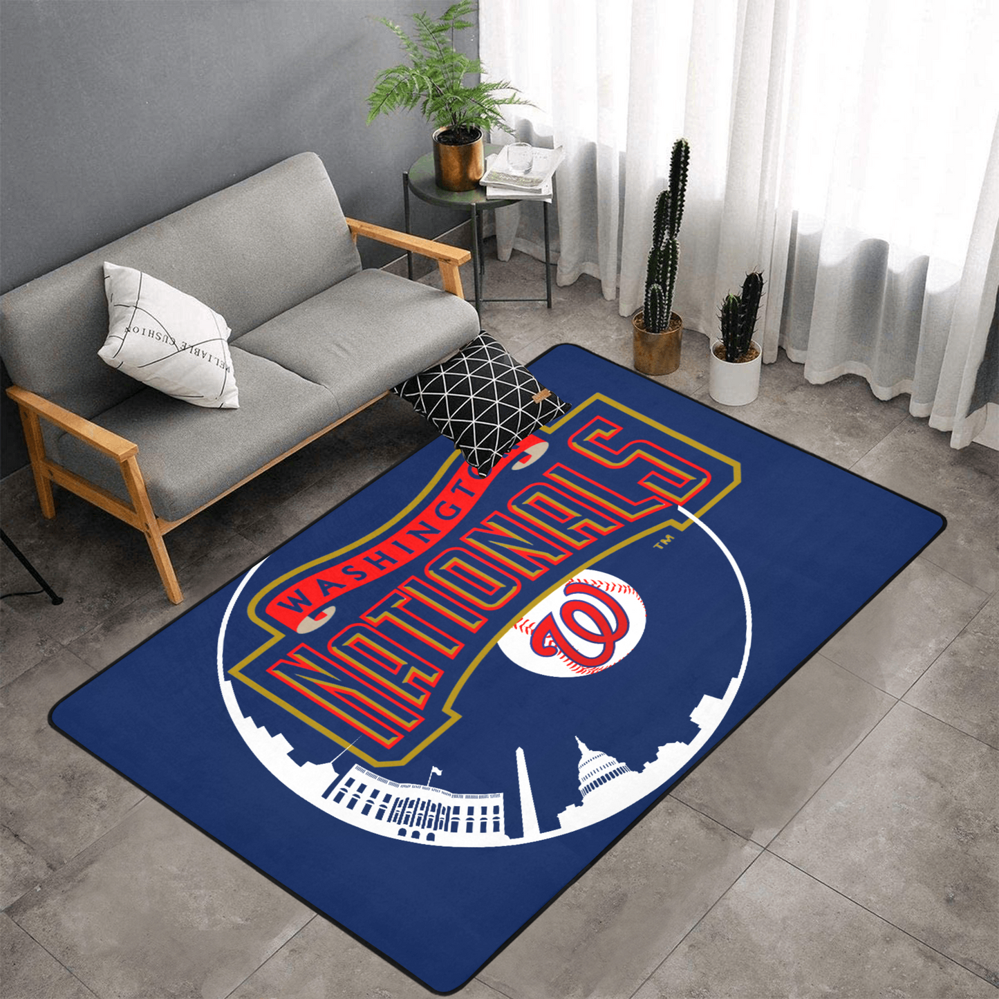 PERSONALISED WASHINGTON NATIONALS MLB TEAM RUG GIFT FOR HIM 